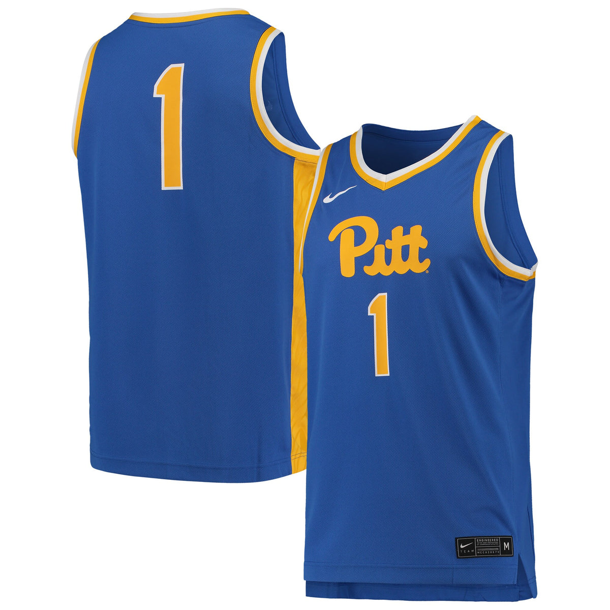 #1 Pitt Panthers Team Replica Basketball Jersey - Royal