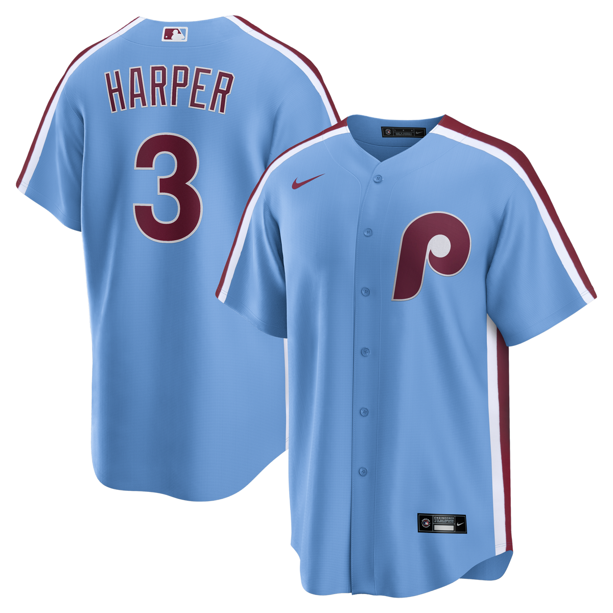 Philadelphia Phillies Bryce Harper Light Blue Alternate Replica Jersey