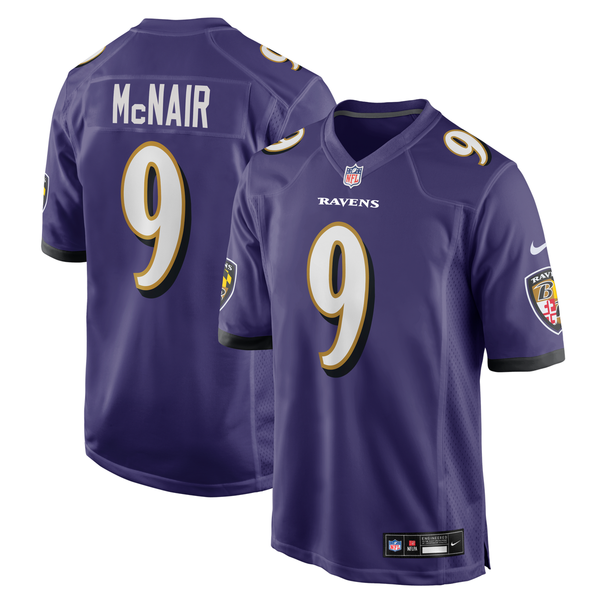 Baltimore Ravens Steve McNair Purple Game Retired Player Jersey