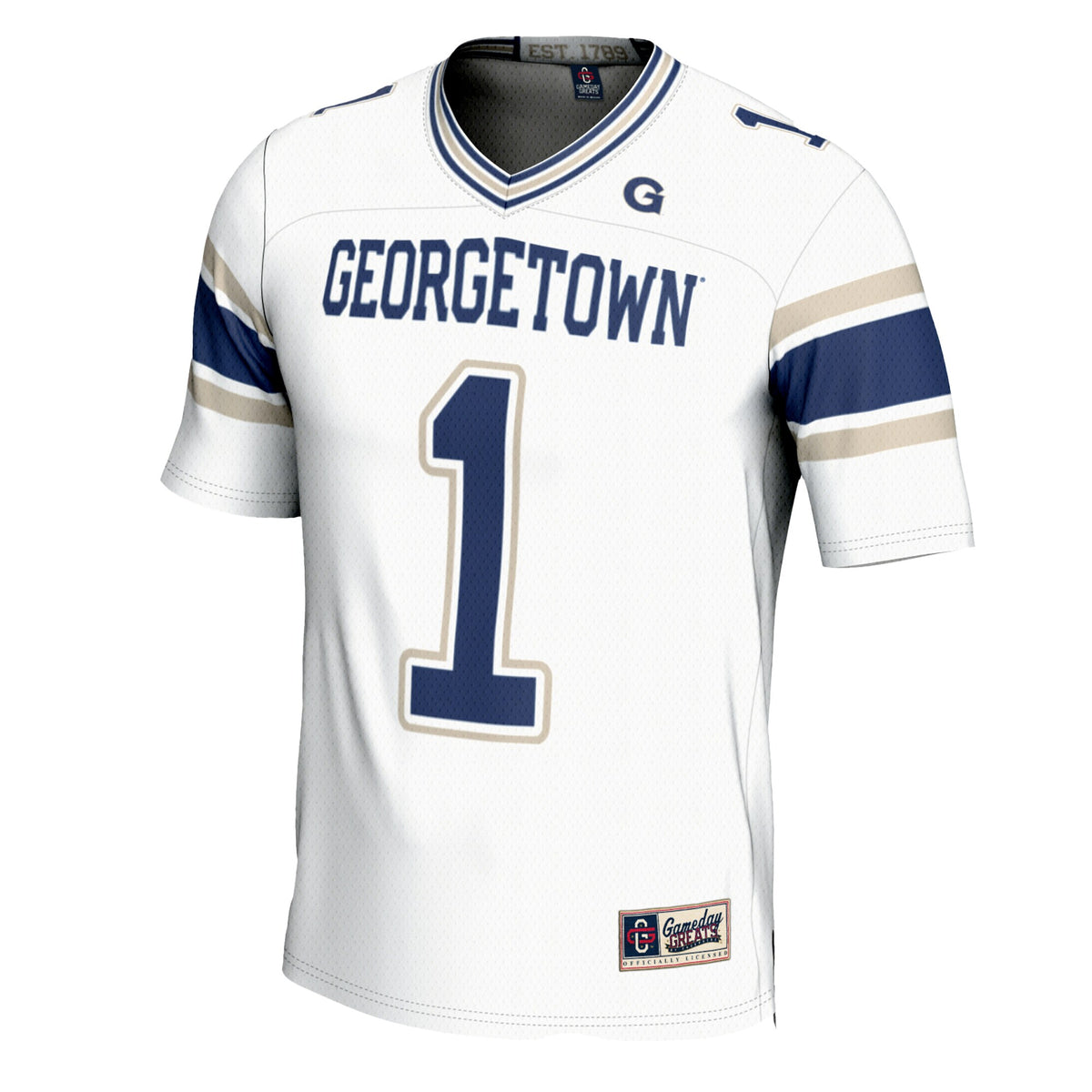 #1 Georgetown Hoyas GameDay Greats Football Jersey - White
