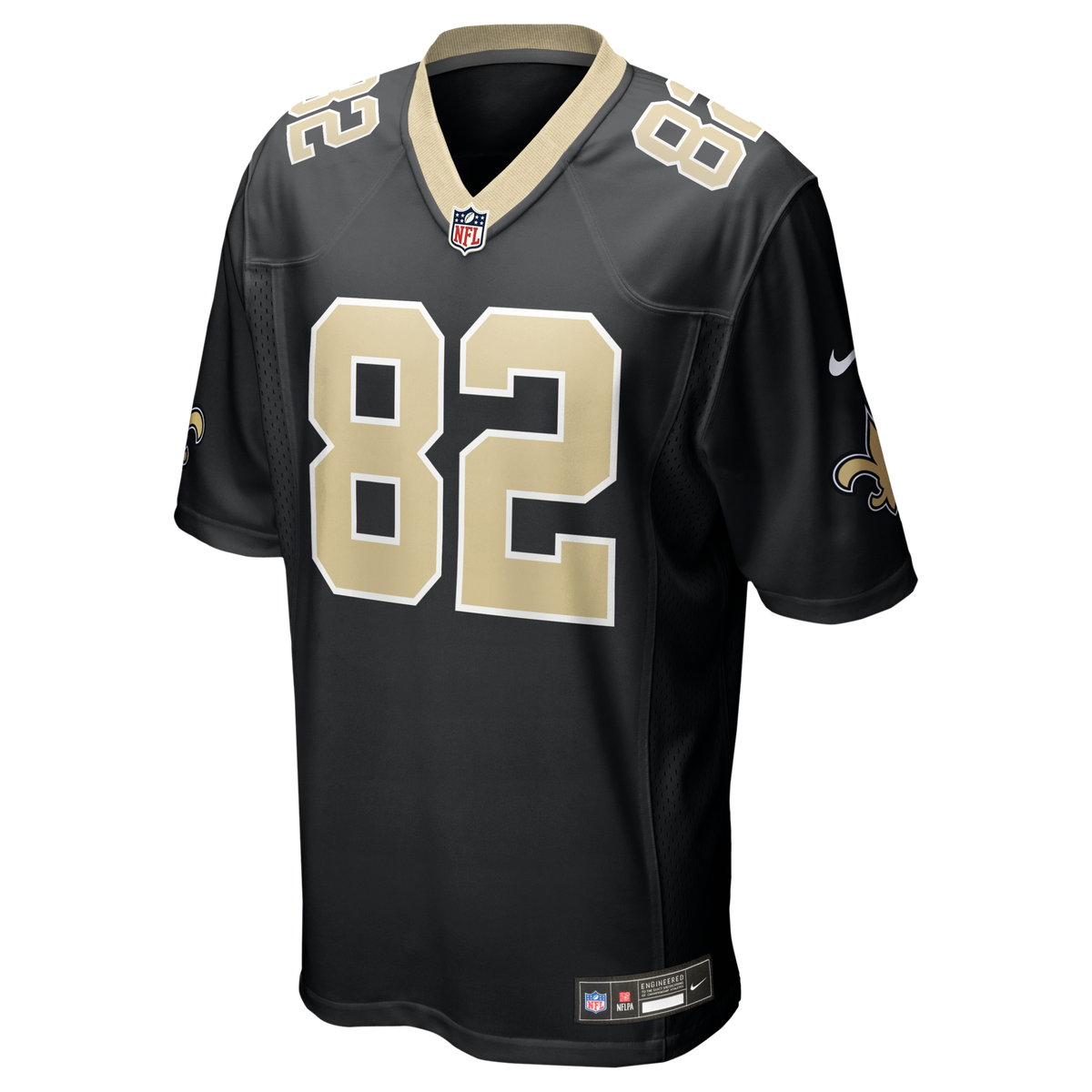 New Orleans Saints Bob Pollard Black Game Retired Player Jersey
