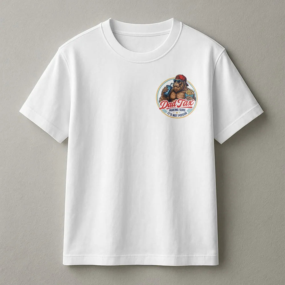 Dad Tax Funny T-Shirt | Retro Gorilla Humor Graphic | Soft Cotton Tee | Unique Father's Day Gift for Dad