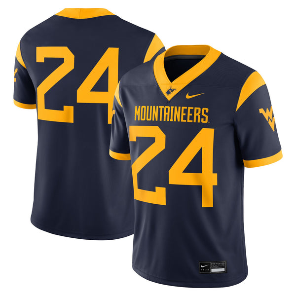 Nike #24 Navy West Virginia Mountaineers Game Jersey