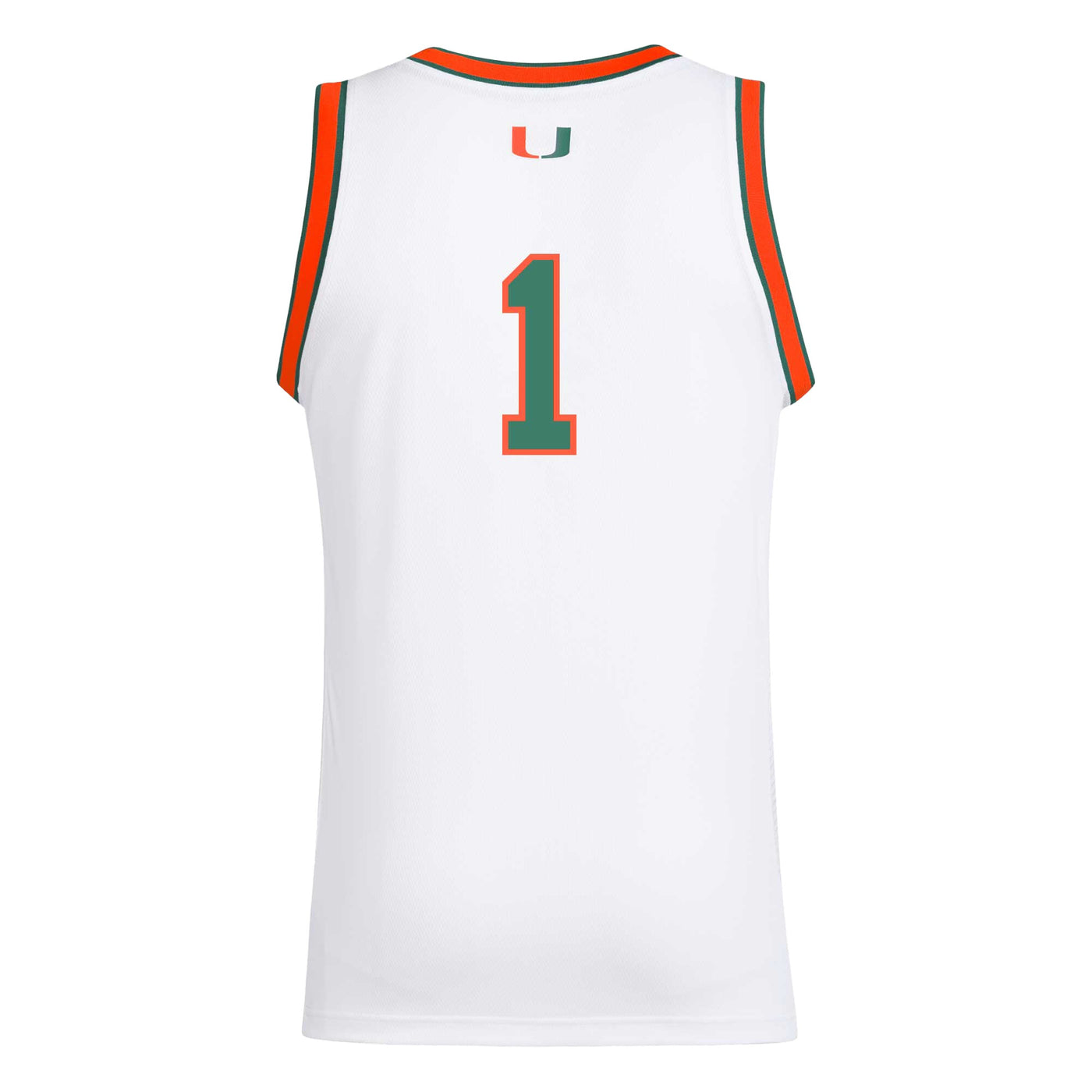 adidas #1 White Miami Hurricanes Replica Swingman Jersey