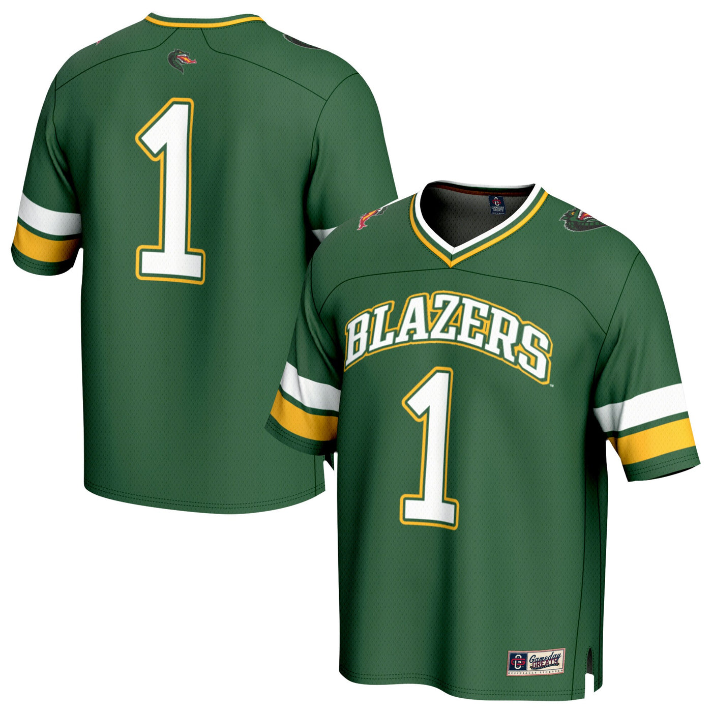 GameDay Greats #1 Green UAB Blazers Lightweight Football Fashion Jersey