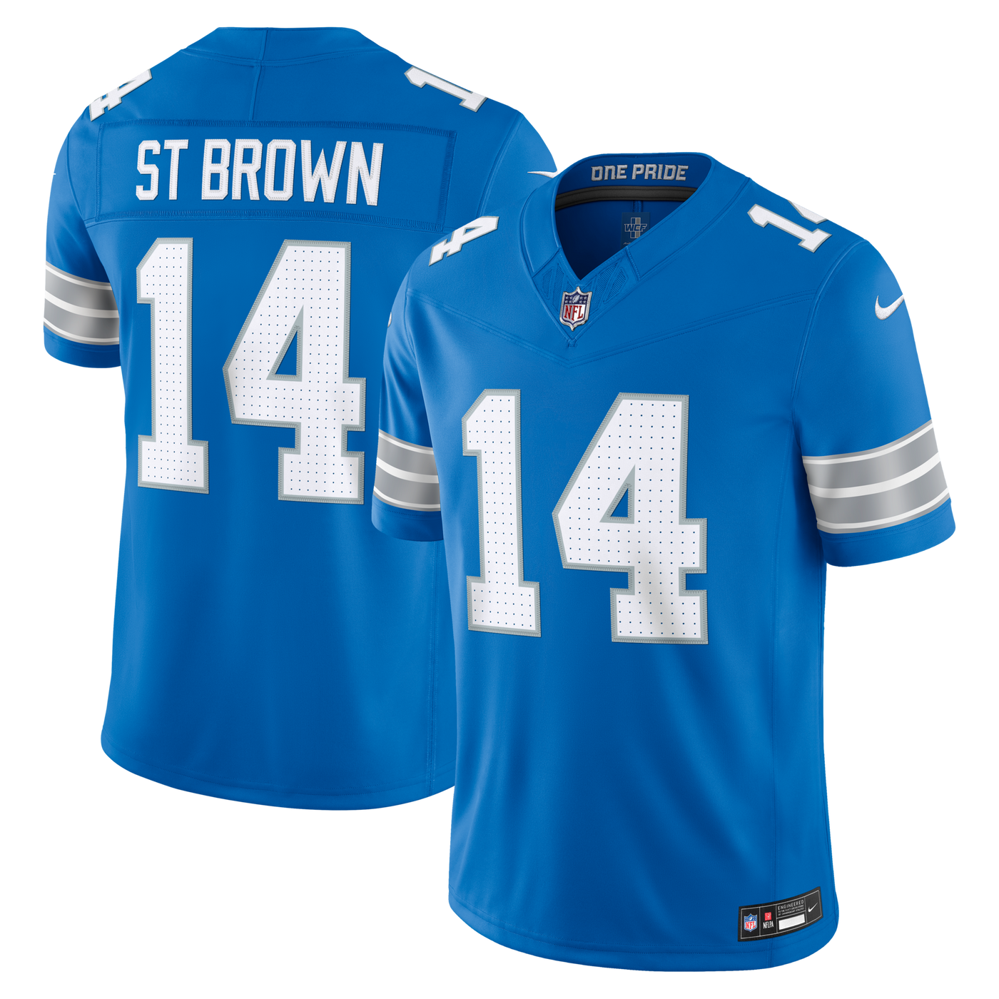 Detroit Lions Amon-Ra St. Brown Nike Blue Team Vapor F.U.S.E. Stitched Limited Jersey