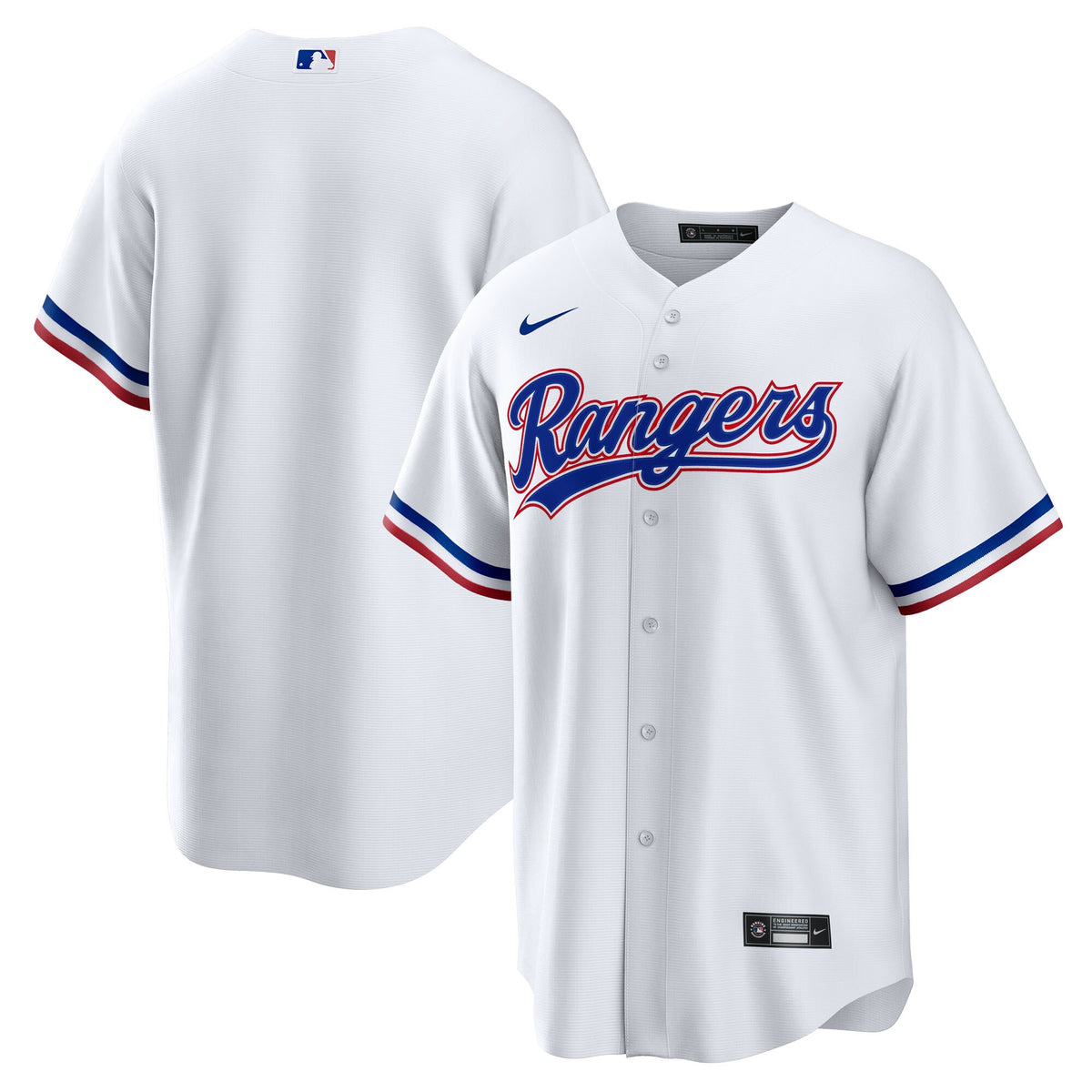 Texas Rangers White Home Big & Tall Replica Jersey