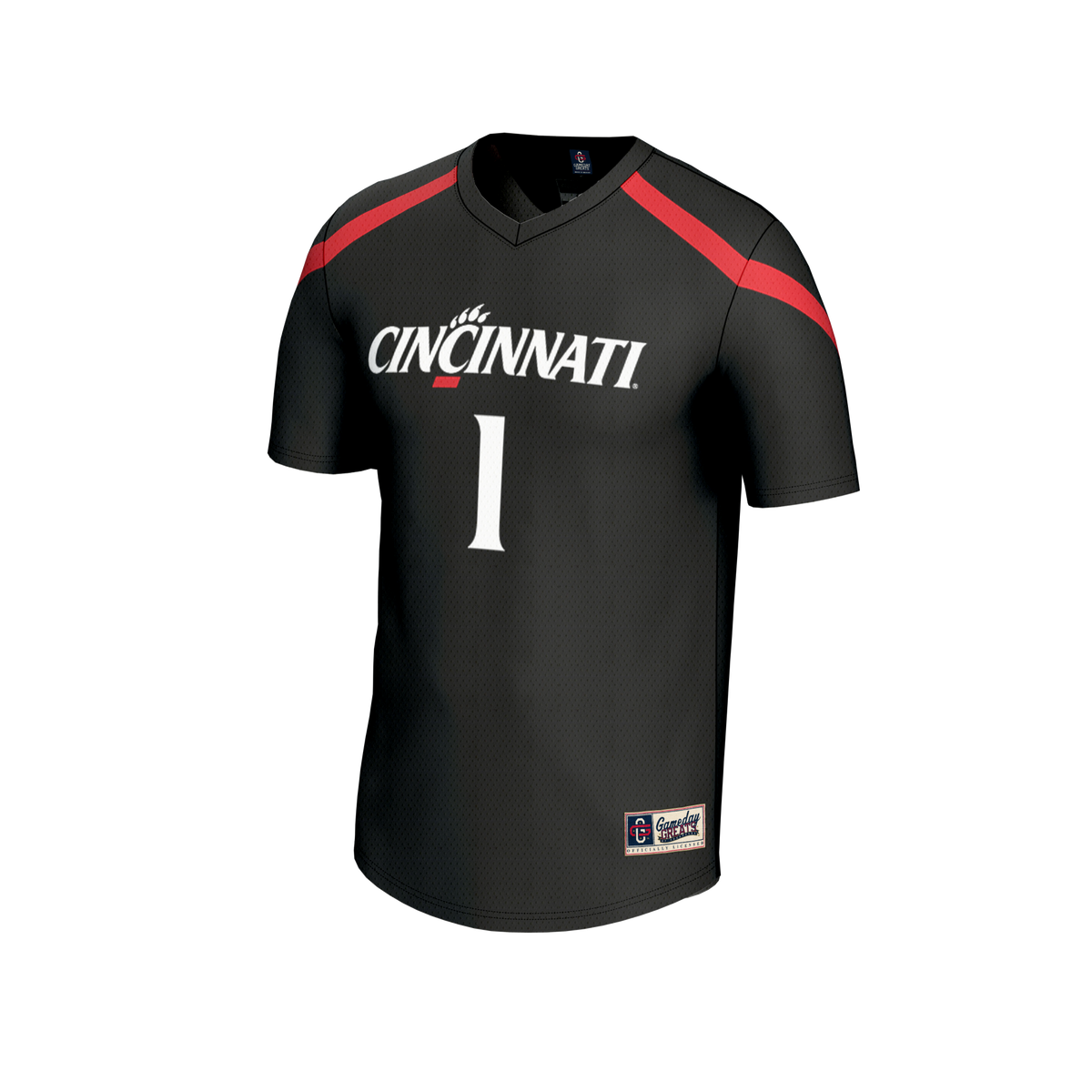 #1 Cincinnati Bearcats GameDay Greats Lacrosse Fashion Jersey - Black