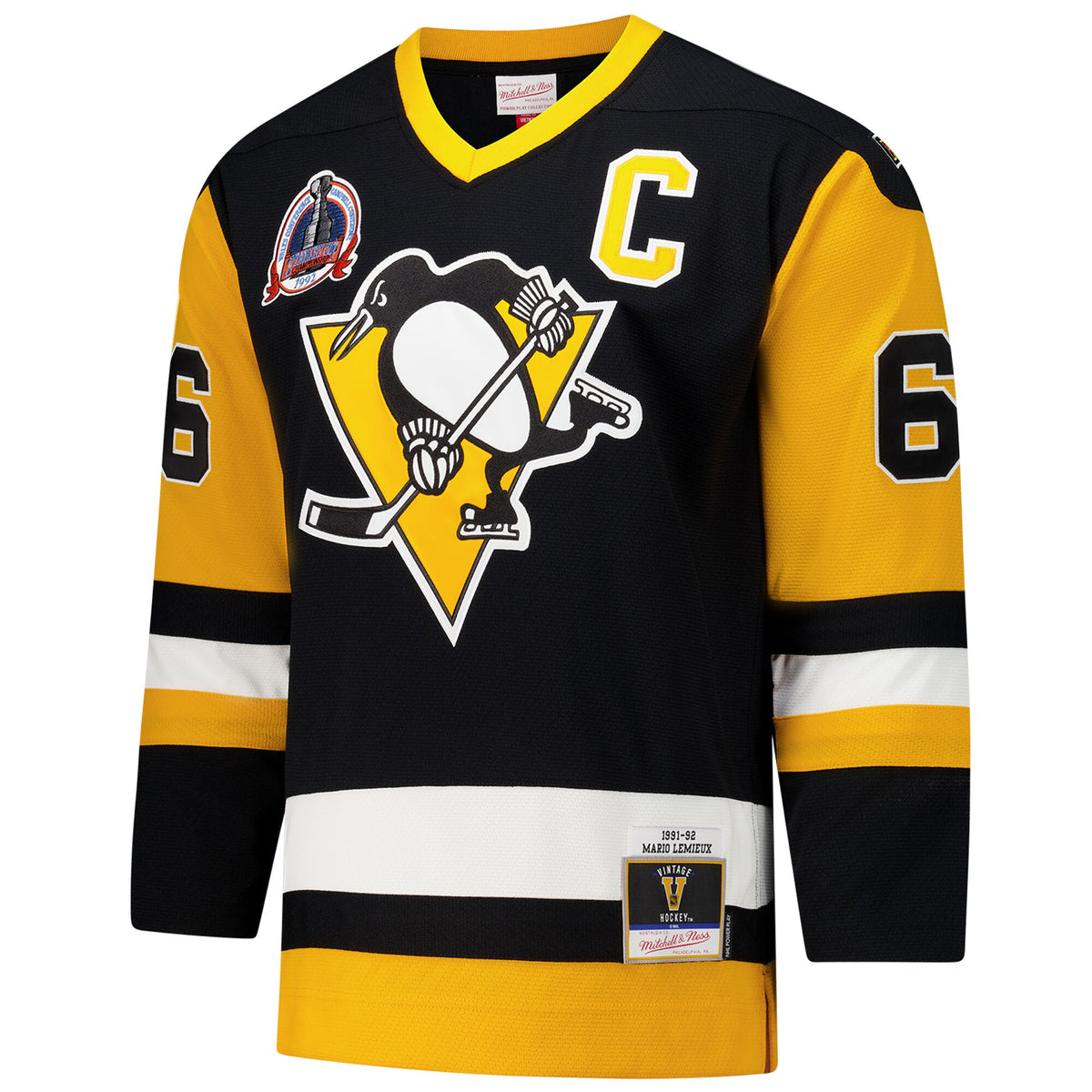 Pittsburgh Penguins Mario Lemieux Black 1991-92 Power Play Jersey