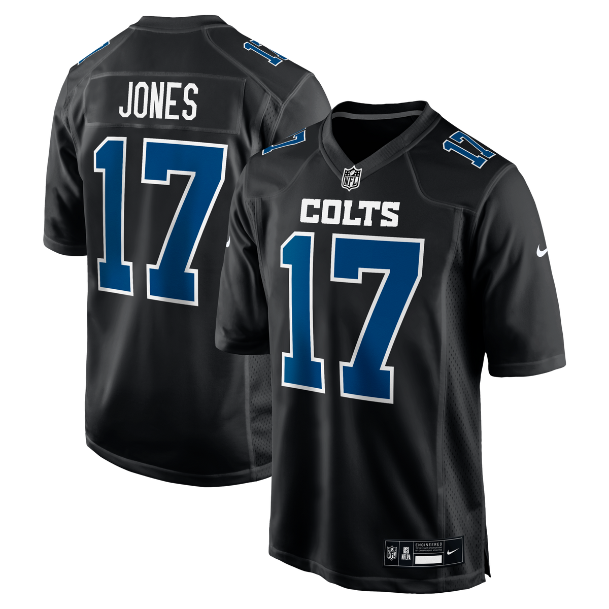 Indianapolis Colts Daniel Jones Carbon Black Fashion Game Jersey