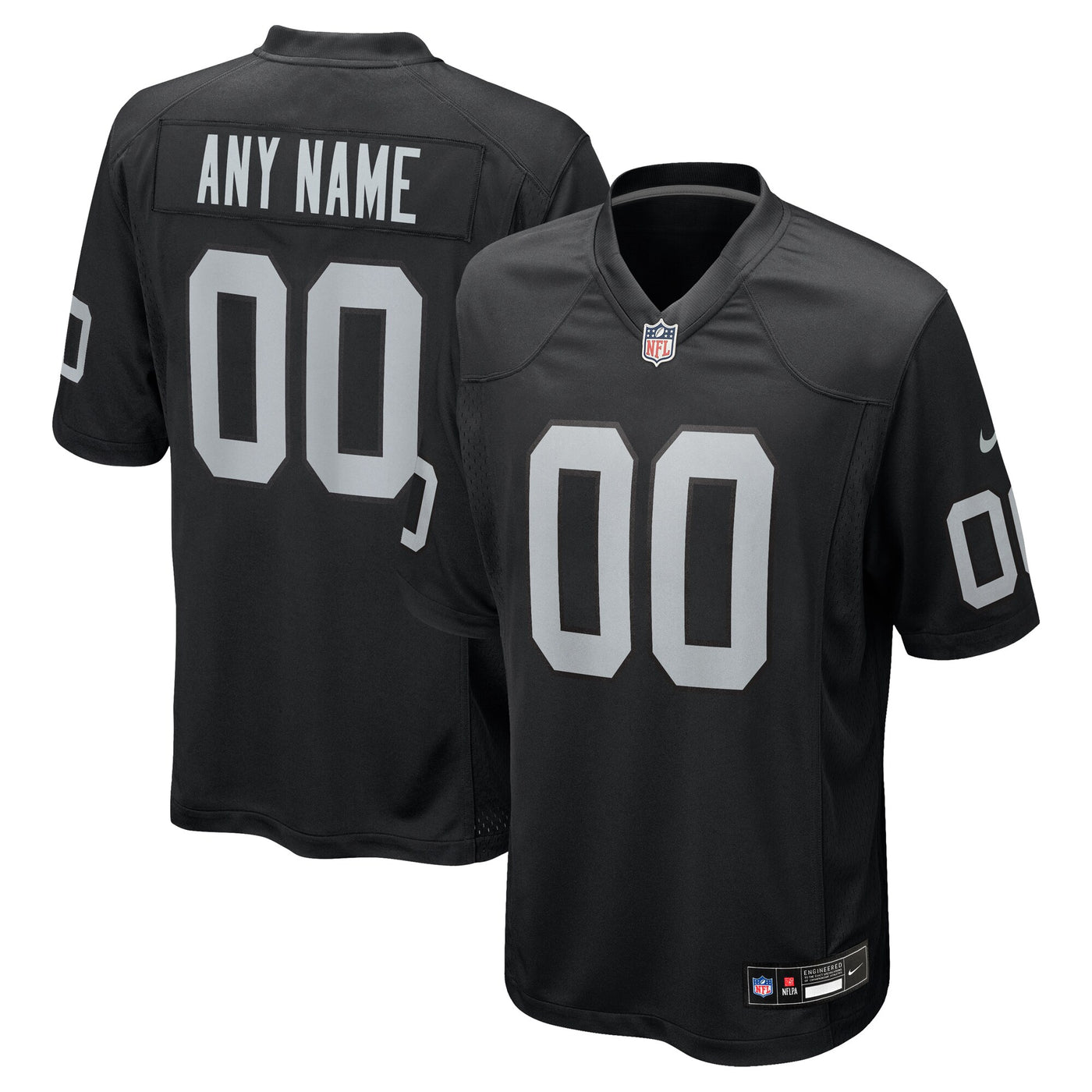 Las Vegas Raiders Nike Black Custom Game Jersey