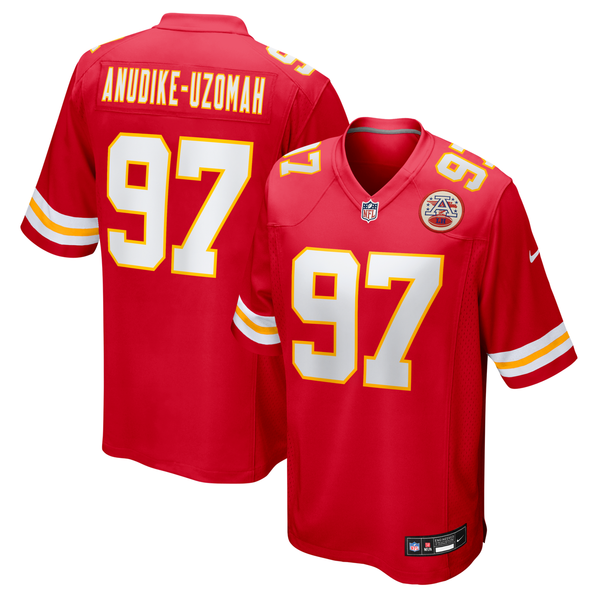 Kansas City Chiefs Felix Anudike-Uzomah Red Game Jersey