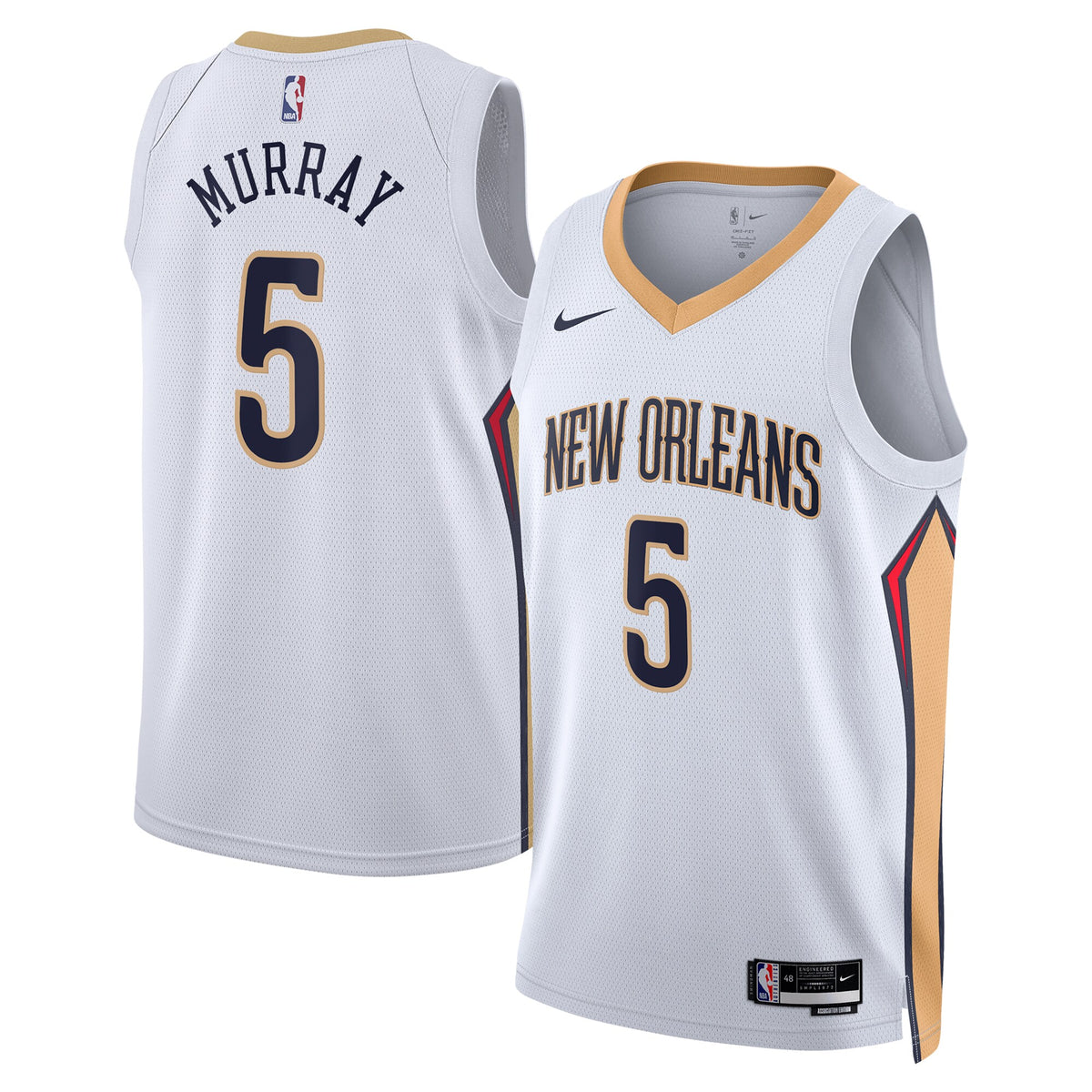New Orleans Pelicans Association Edition Swingman Jersey - White - Dejounte Murray -