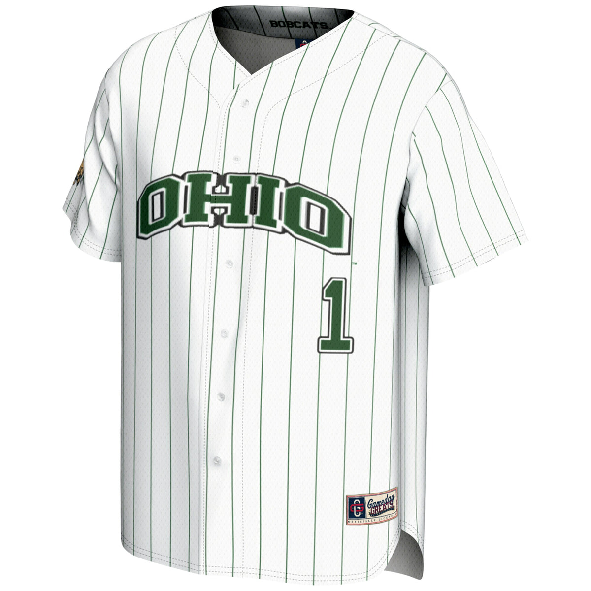 #1 Ohio Bobcats GameDay Greats Lightweight Baseball Jersey - White
