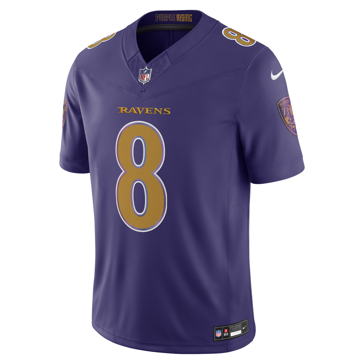 Baltimore Ravens Lamar Jackson Purple Alternate Vapor F.U.S.E. Stitched Limited Jersey