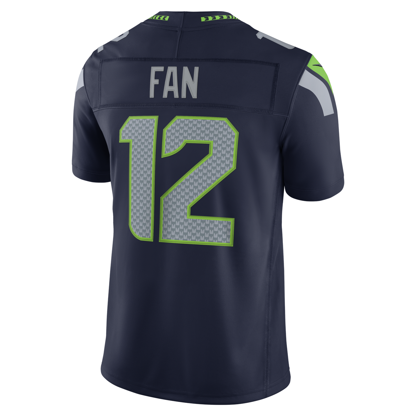 Seattle Seahawks 12s Nike College Navy Team Vapor F.U.S.E. Stitched Limited Jersey