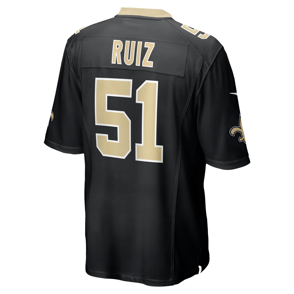 New Orleans Saints Cesar Ruiz Black Game Jersey
