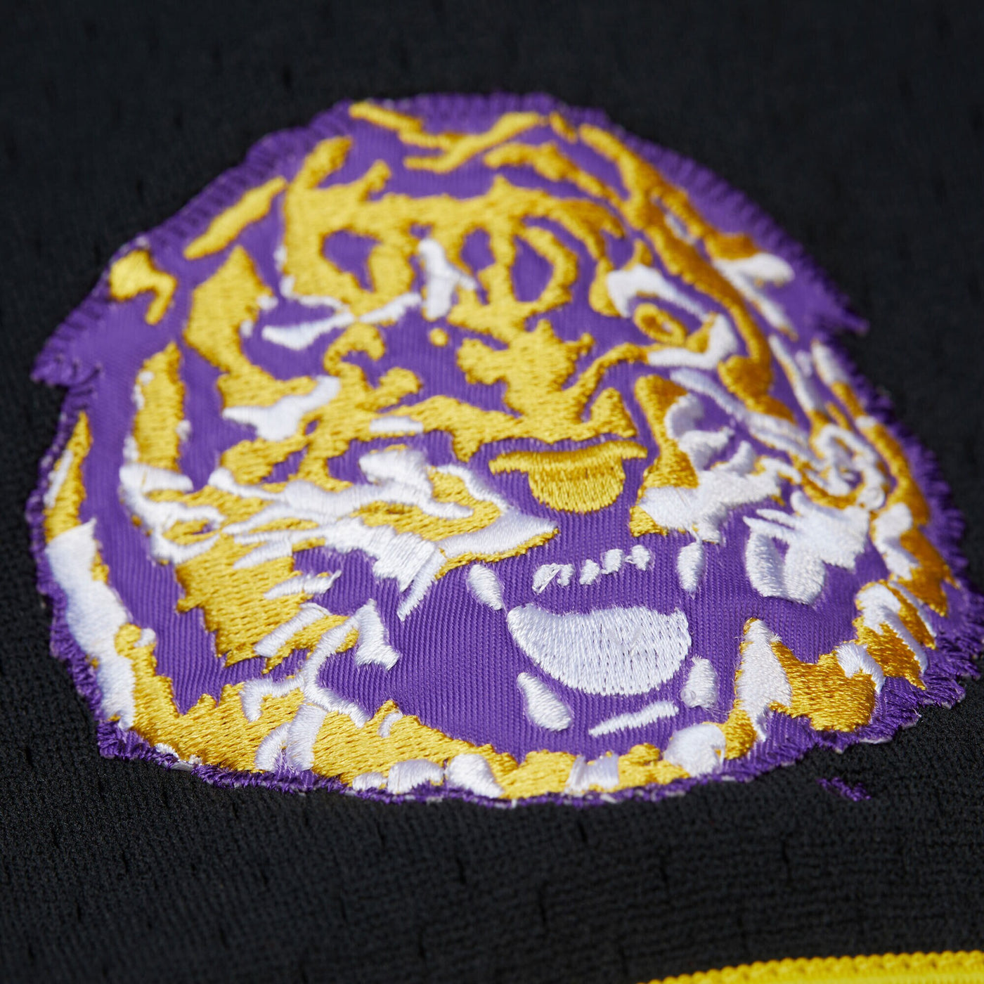 Mitchell & Ness Black LSU Tigers On The Clock Full-Button Fashion Jersey