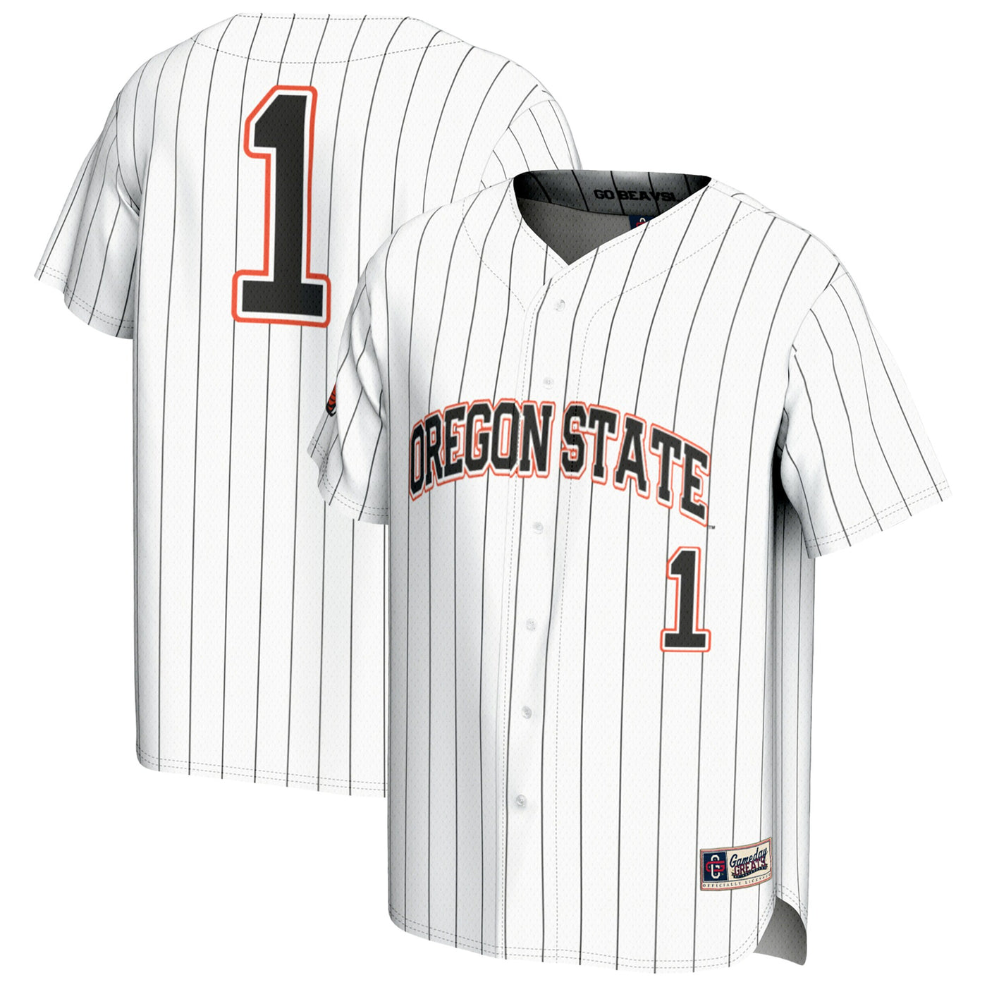GameDay Greats #1 White Oregon State Beavers Lightweight Baseball Fashion Jersey