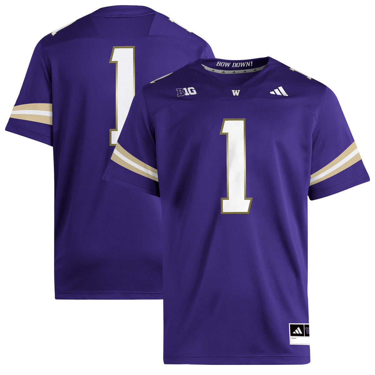 #1 Washington Huskies Premier Jersey - Purple