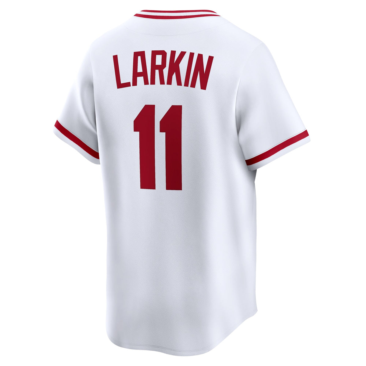 Cincinnati Reds Barry Larkin White Throwback Cooperstown Collection Limited Jersey