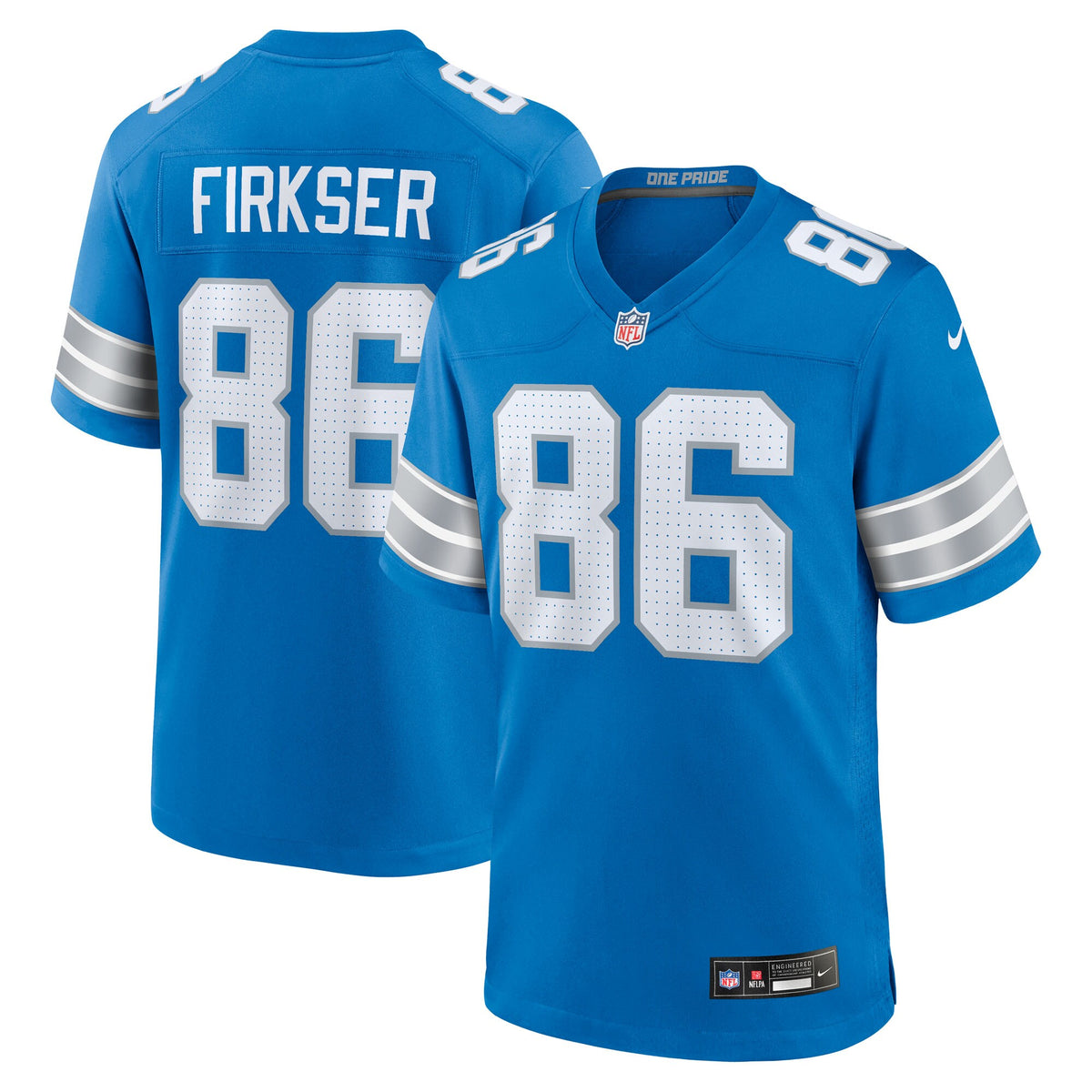 Detroit Lions Anthony Firkser Blue Team Game Jersey