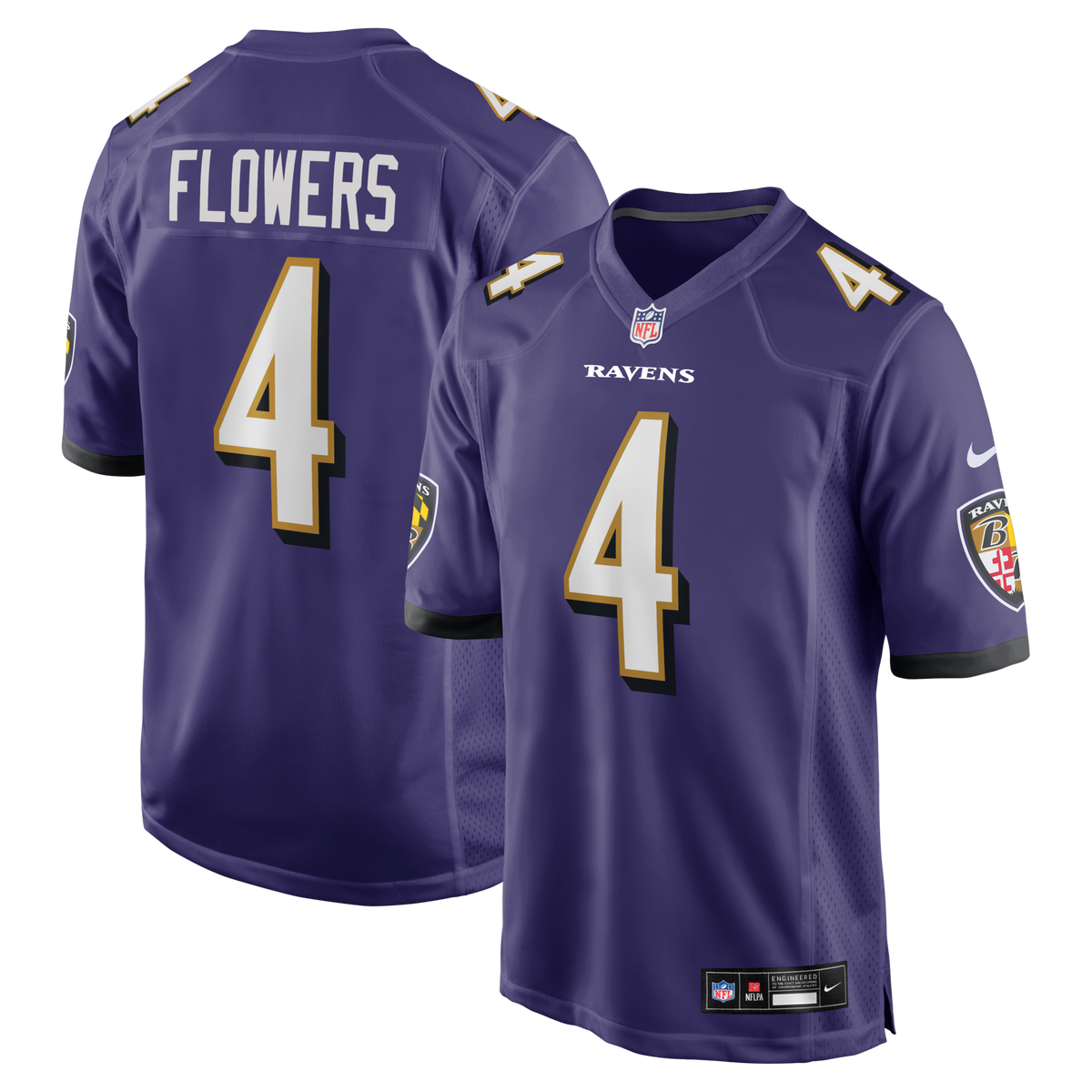 Baltimore Ravens Zay Flowers Purple Game Jersey