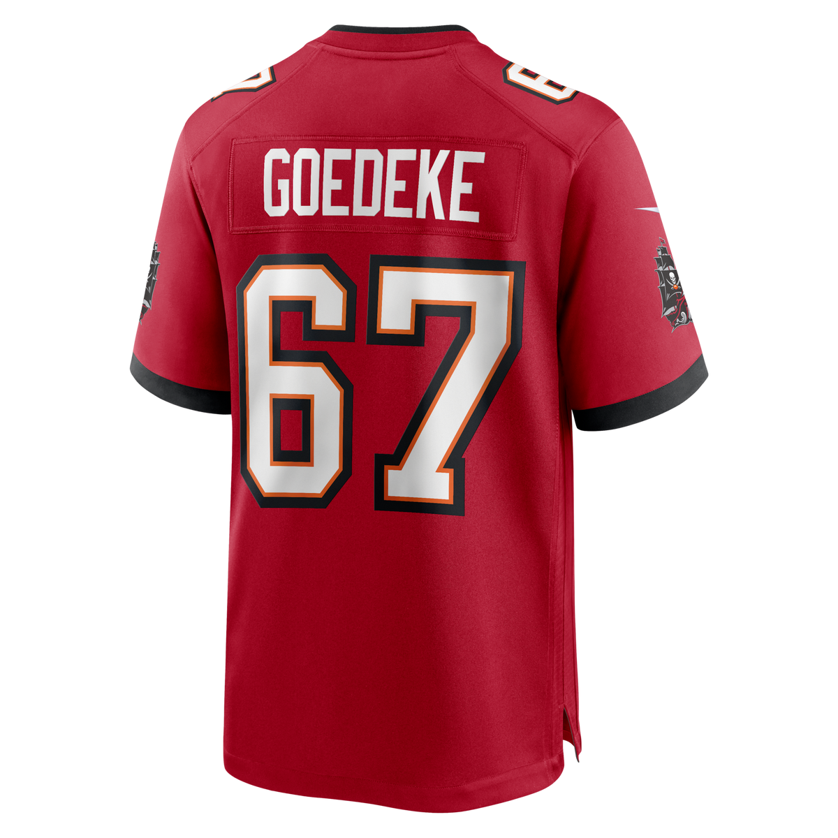 Tampa Bay Buccaneers Luke Goedeke Red Game Player Jersey