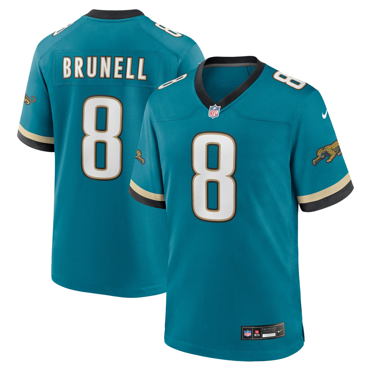 Jacksonville Jaguars Mark Brunell Teal Retired Player Alternate Game Jersey