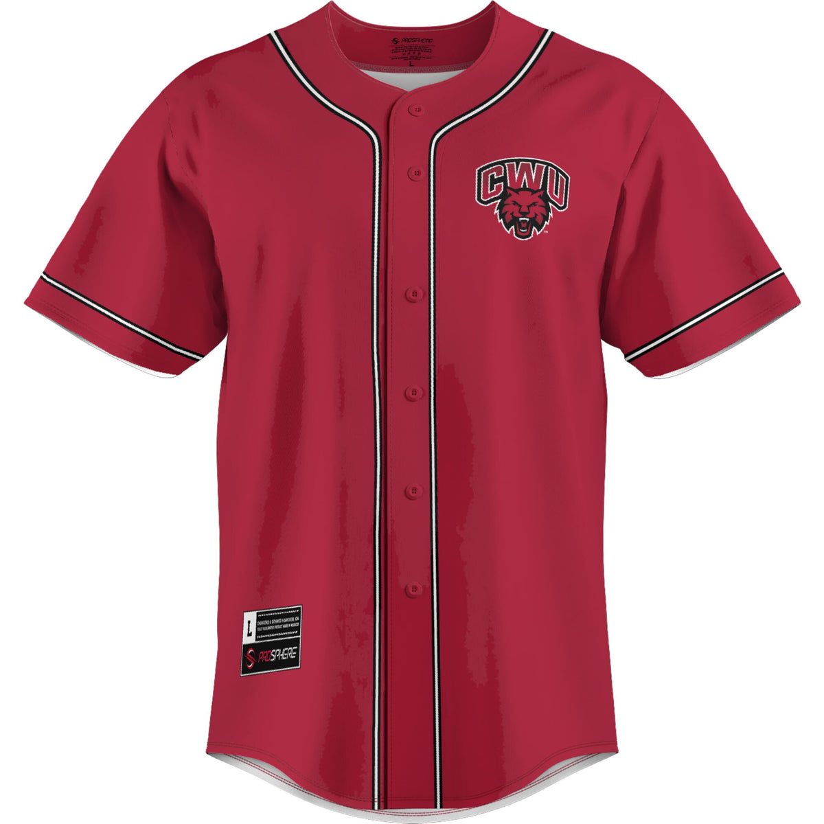 Central Washington Wildcats GameDay Greats Lightweight Baseball Jersey - Crimson
