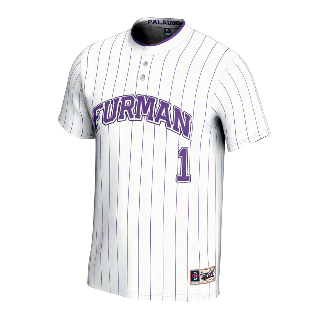 Furman Paladins GameDay Greats Lightweight Collegiate Softball Fashion Jersey - White