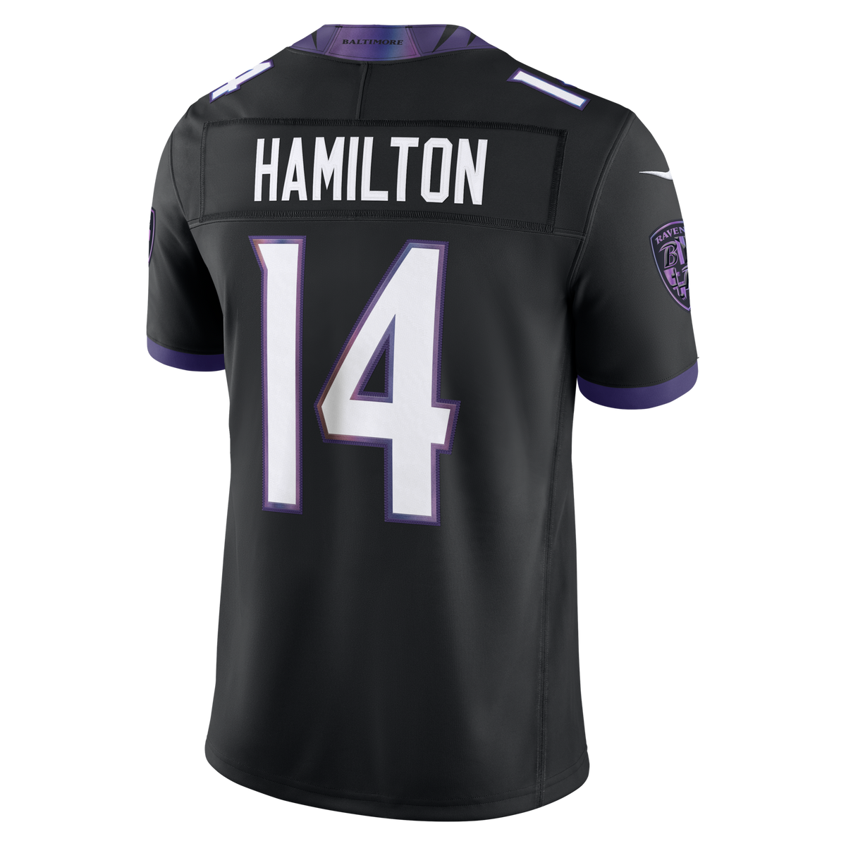 Baltimore Ravens Kyle Hamilton Black Alternate Vapor F.U.S.E. Stitched Limited Jersey