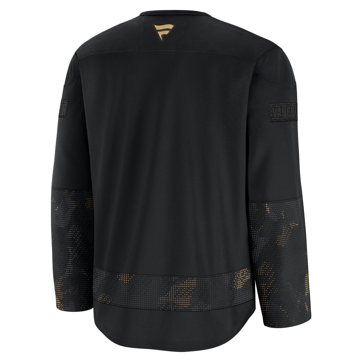 Vancouver Canucks Fanatics Black 2024 Military Appreciation Practice Jersey
