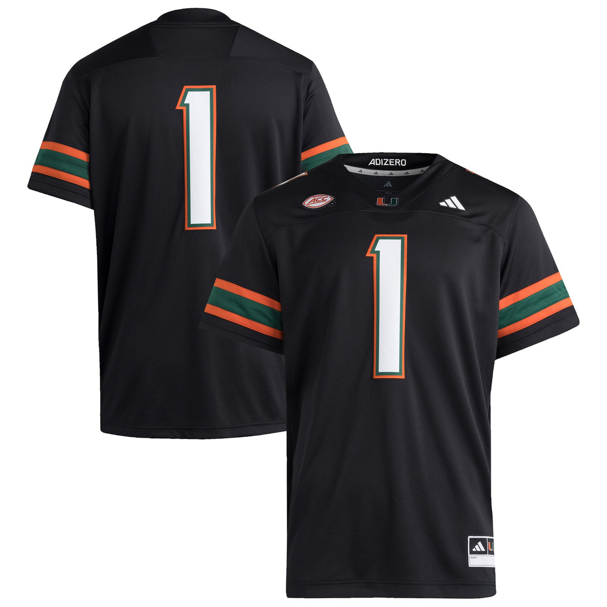 #1 Miami Hurricanes Premier Jersey - Black