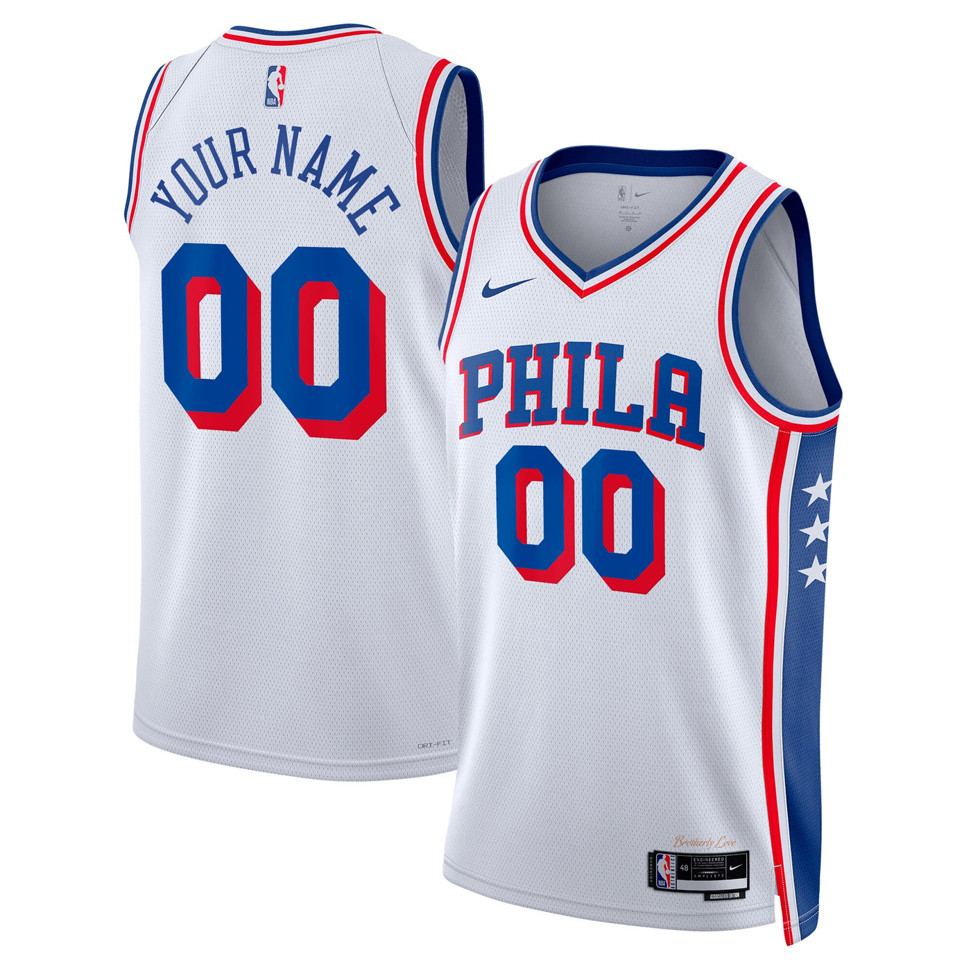 Philadelphia 76ers Nike Association Swingman Jersey - Custom