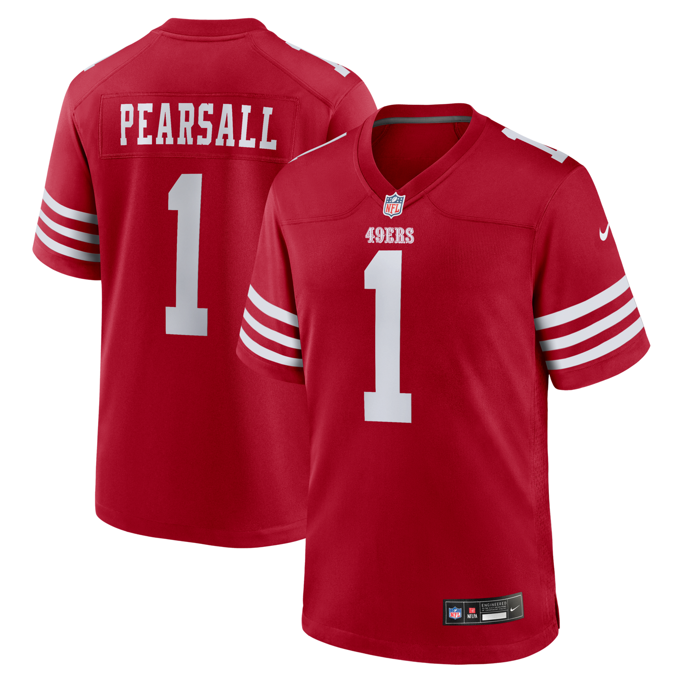 San Francisco 49ers Ricky Pearsall Nike Scarlet Team Game Jersey