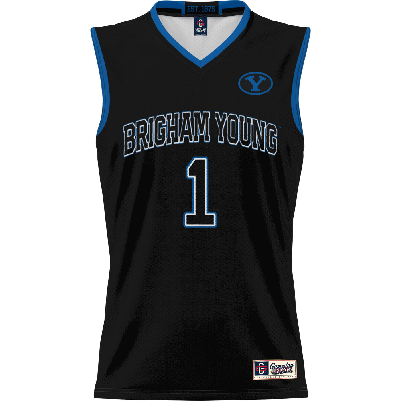 Male GameDay Greats #1 Black BYU Cougars Lightweight Basketball Jersey