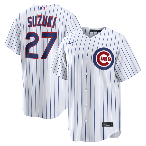 Chicago Cubs Seiya Suzuki Nike White Home Replica Jersey