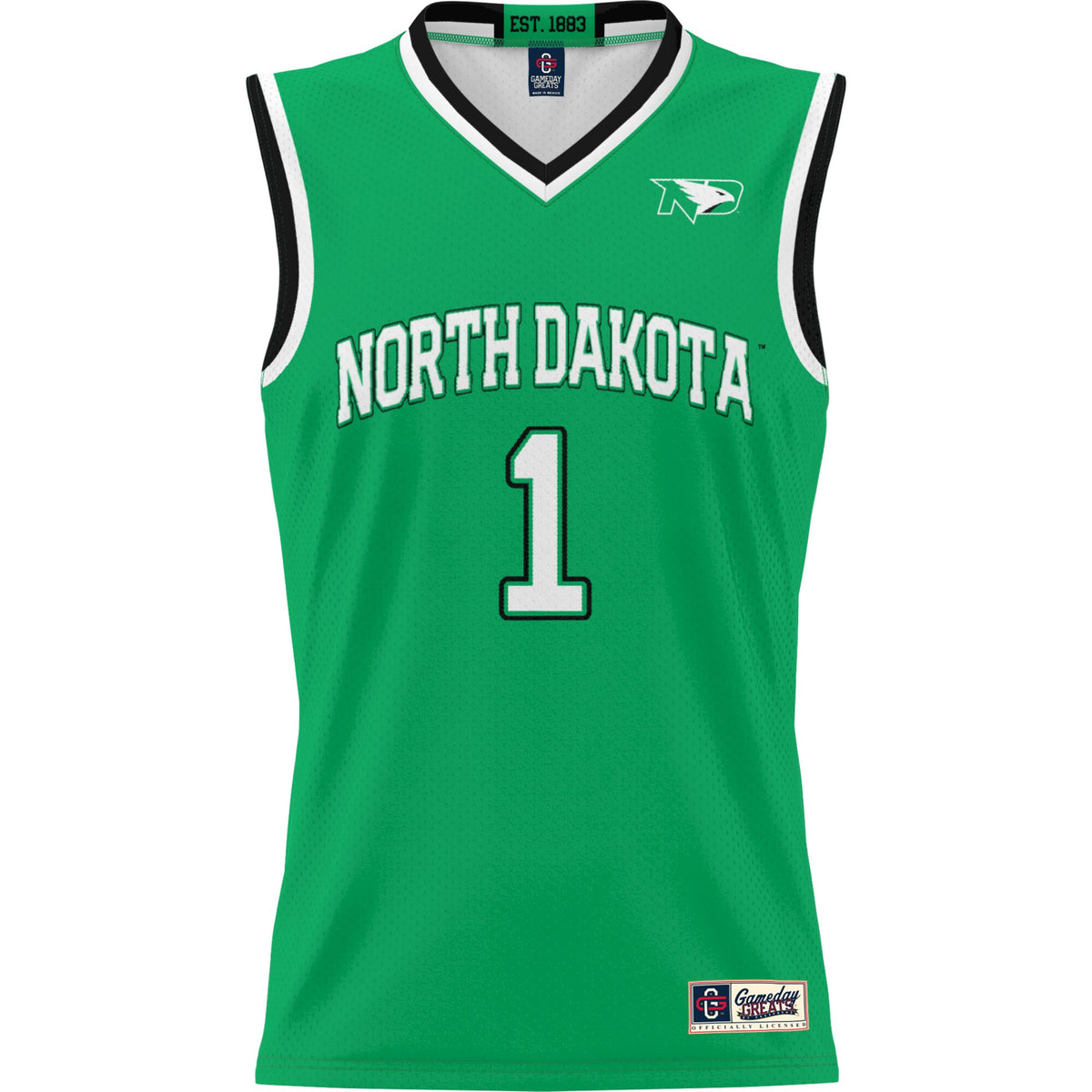 #1 North Dakota GameDay Greats Lightweight Basketball Jersey - Green