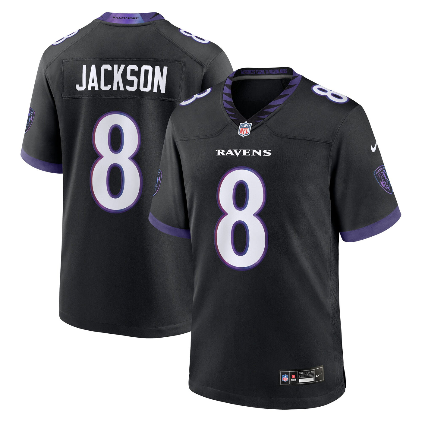 Baltimore Ravens Lamar Jackson Nike Black Alternate Game Jersey