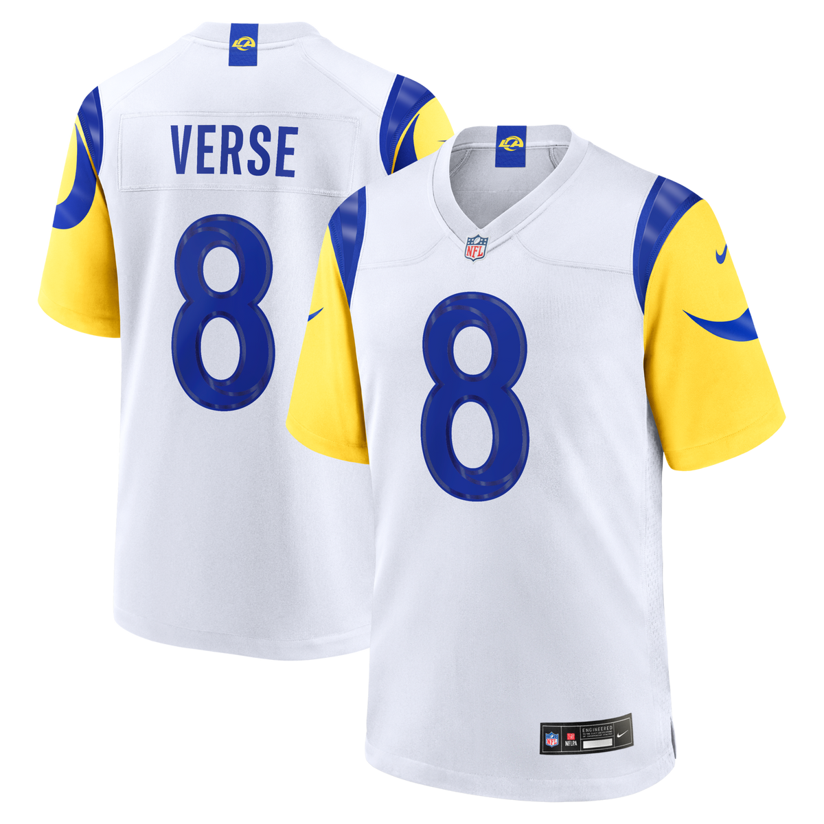 Los Angeles Rams Jared Verse White White Game Player Jersey