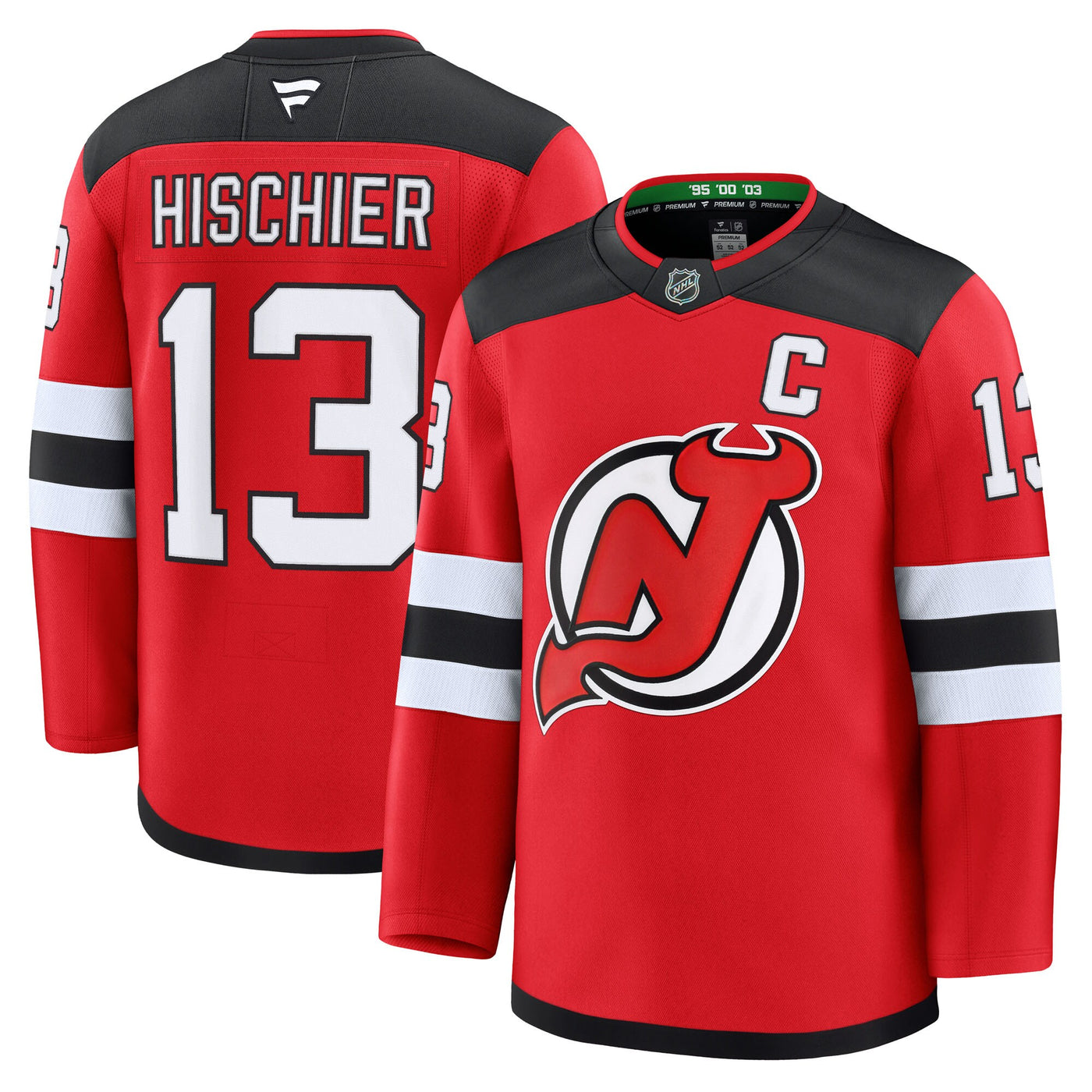 New Jersey Devils Nico Hischier Fanatics Red Home Premium Jersey
