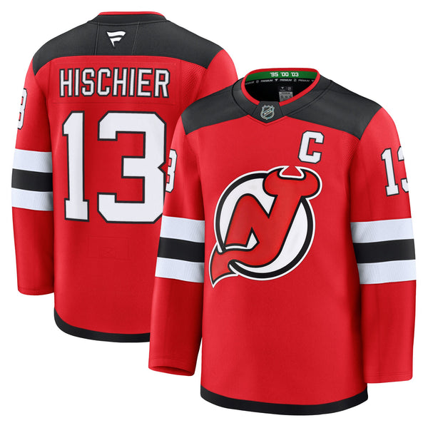 New Jersey Devils Nico Hischier Fanatics Red Home Premium Jersey