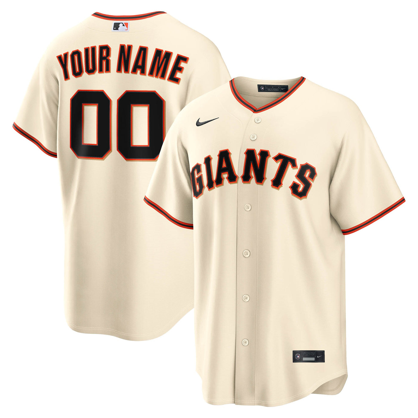 San Francisco Giants Nike Cream Home Replica Custom Jersey