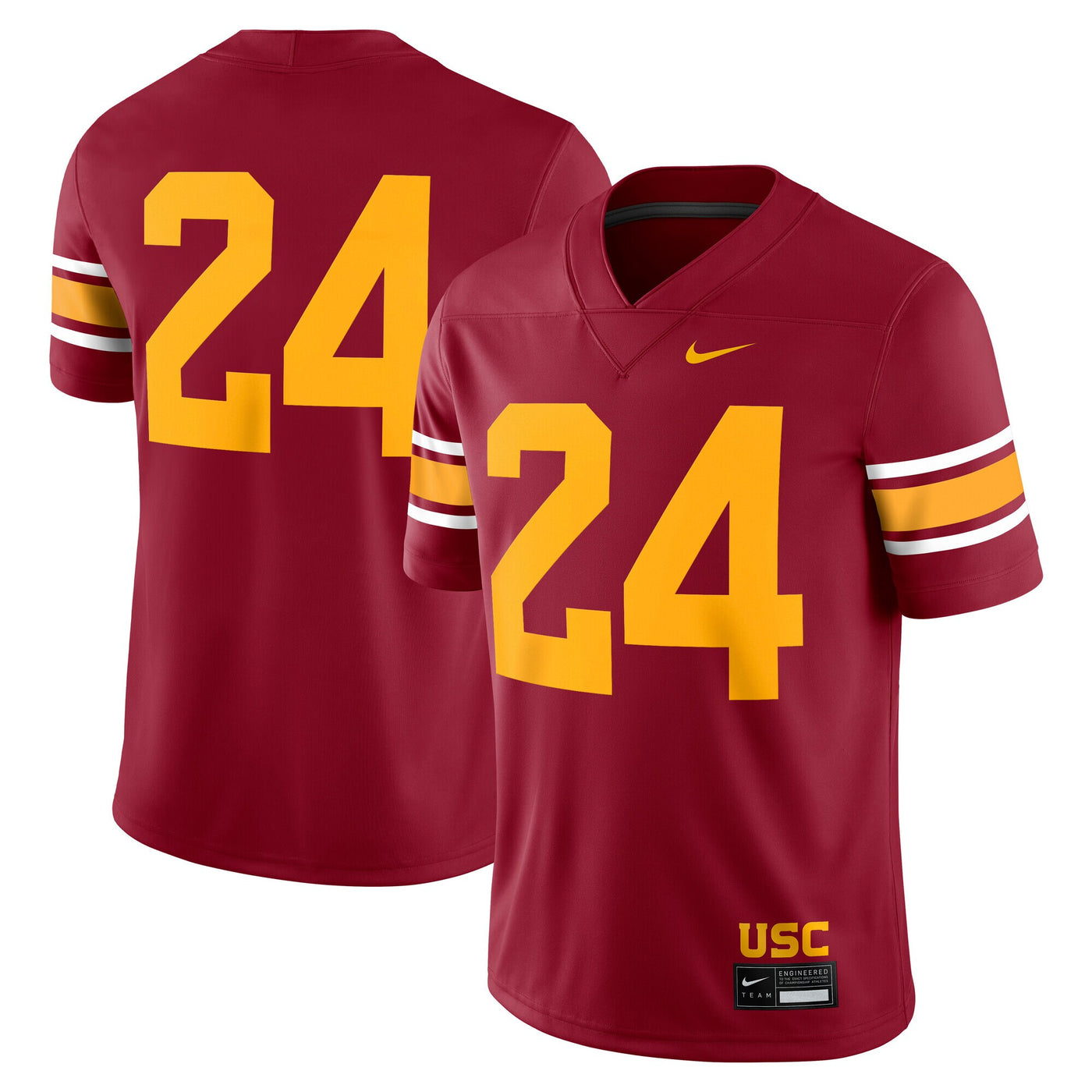 Nike #24 Cardinal USC Trojans Alternate Game Jersey