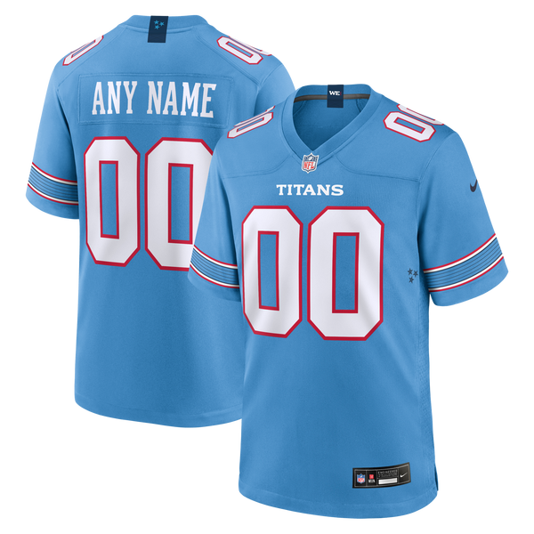 Tennessee Titans Nike Light Blue Game Custom Jersey