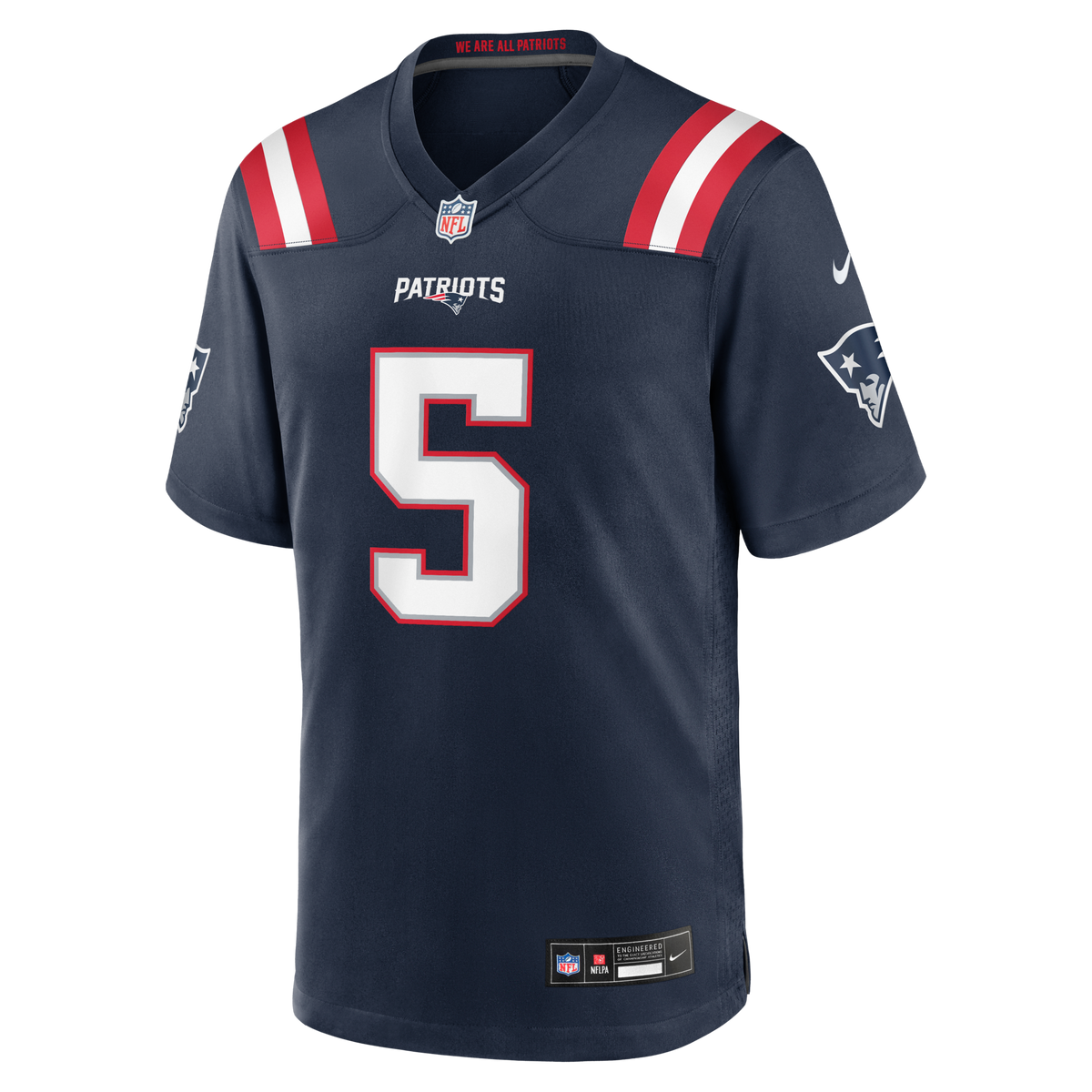 New England Patriots Dre'Mont Jones Navy Team Game Jersey