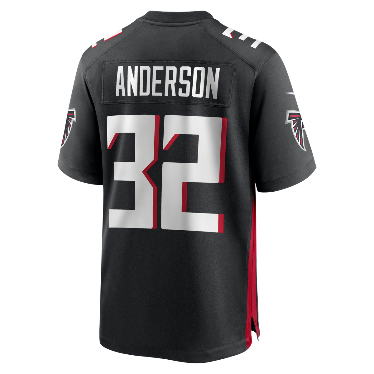 Atlanta Falcons Jamal Anderson Black Game Retired Player Jersey