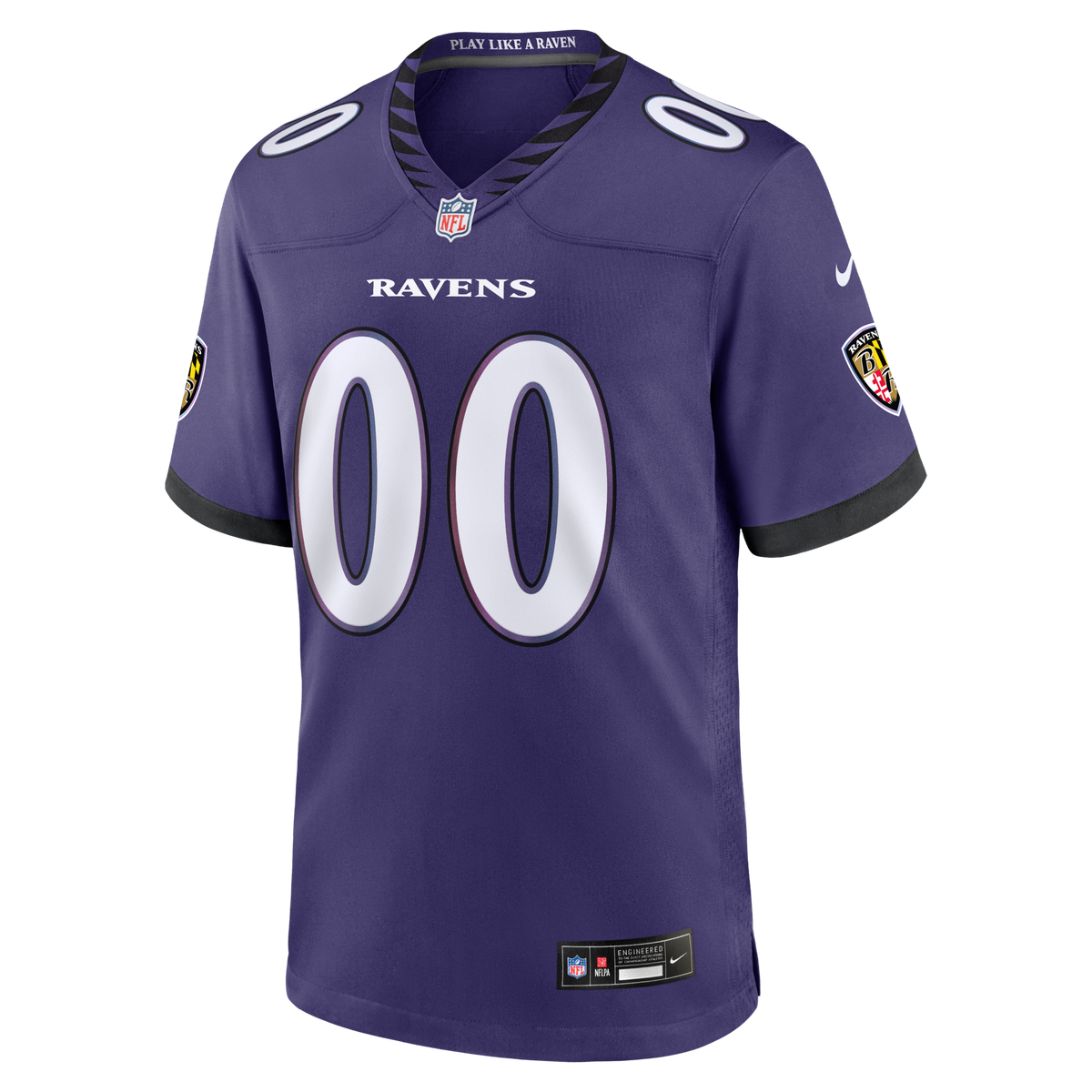 Baltimore Ravens Purple Custom Game Jersey