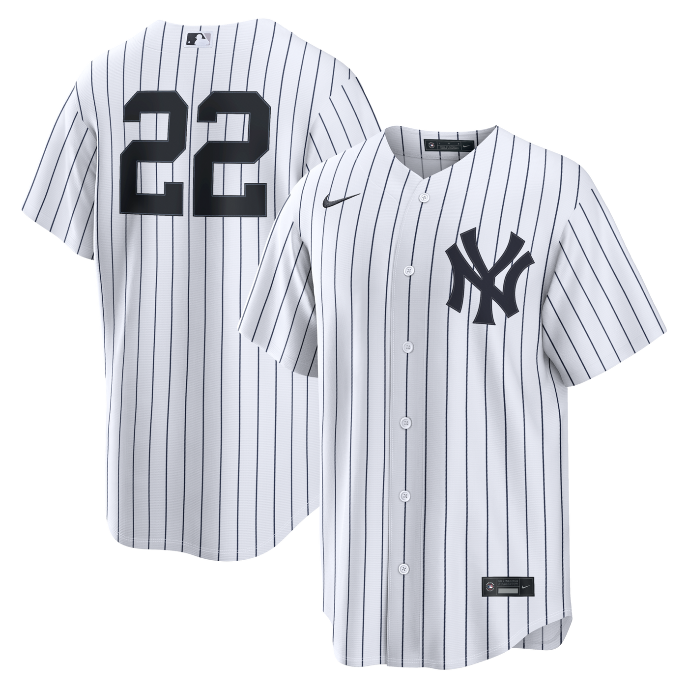 New York Yankees Ben Rice Nike White Home Replica Jersey